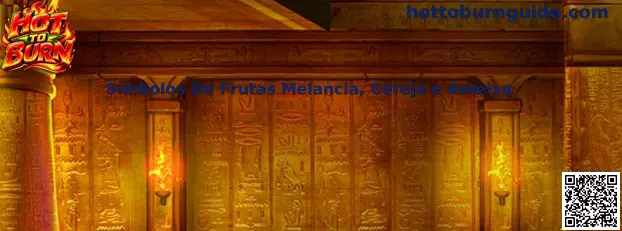 Símbolos de frutas Melancia, Cereja e Ameixa
